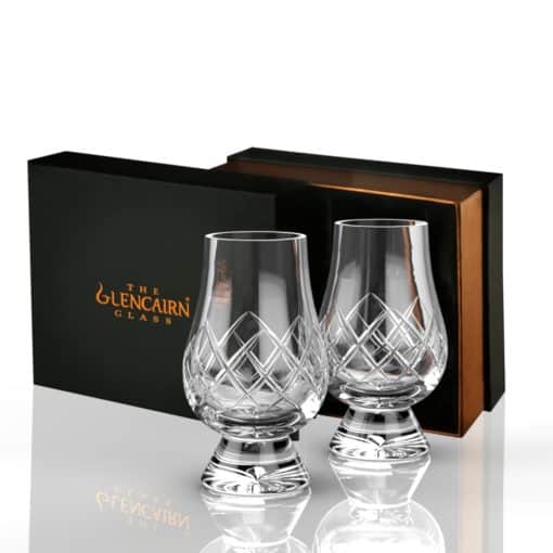 Glencairn Crystal Drink your dram from the official glass for whisky - the <a href="https://glencairn.co.uk/product/glencairn-glass/">Glencairn Glass</a>! The wide crystal bowl allows for the fullest appreciation of the whisky’s colour and the tapering mouth of the glass captures and focuses the aroma on the nose. Supplied in a luxury black gift box lined with black satin, these glasses perfect for gifting to a whisky lover.