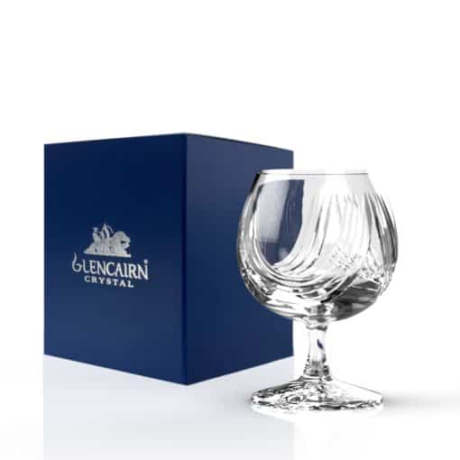 Glencairn Crystal Our beautifully hand cut Montrose suite features sweeping cuts on the glassware inspired by the folds of the Scottish kilt. This beautiful lead free crystal whisky decanter is supplied with six <a href="https://glencairn.co.uk/product/montrose-whisky-tumbler/">Montrose Whisky Tumblers</a> in our deluxe rosewood presentation box, perfect for gifting to a whisky drinker. <strong>*Only the decanter will be engraved </strong>