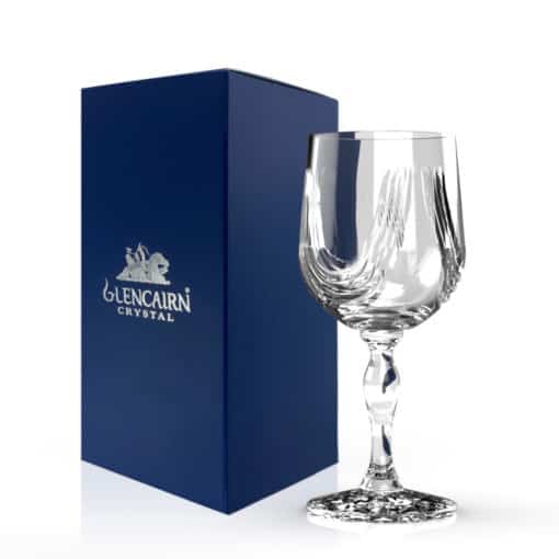 Glencairn Crystal Have you been trying to find the perfect Stirling gift? This crystal tumbler features a picturesque Stirling skyline design wrapped around the glass. It can be used for any beverage from water to whisky and is supplied in a Burns Crystal windowed carton, perfect for gifting.
